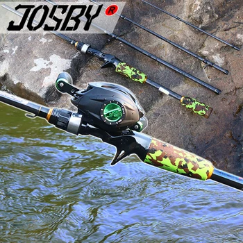 

JOSBY Spinning Fishing Rod Casting Reel Fly Carbon lure rod Carp Feeder Pole Ultralight Pesca 2.1M 6-22LB M Power 4 Sections