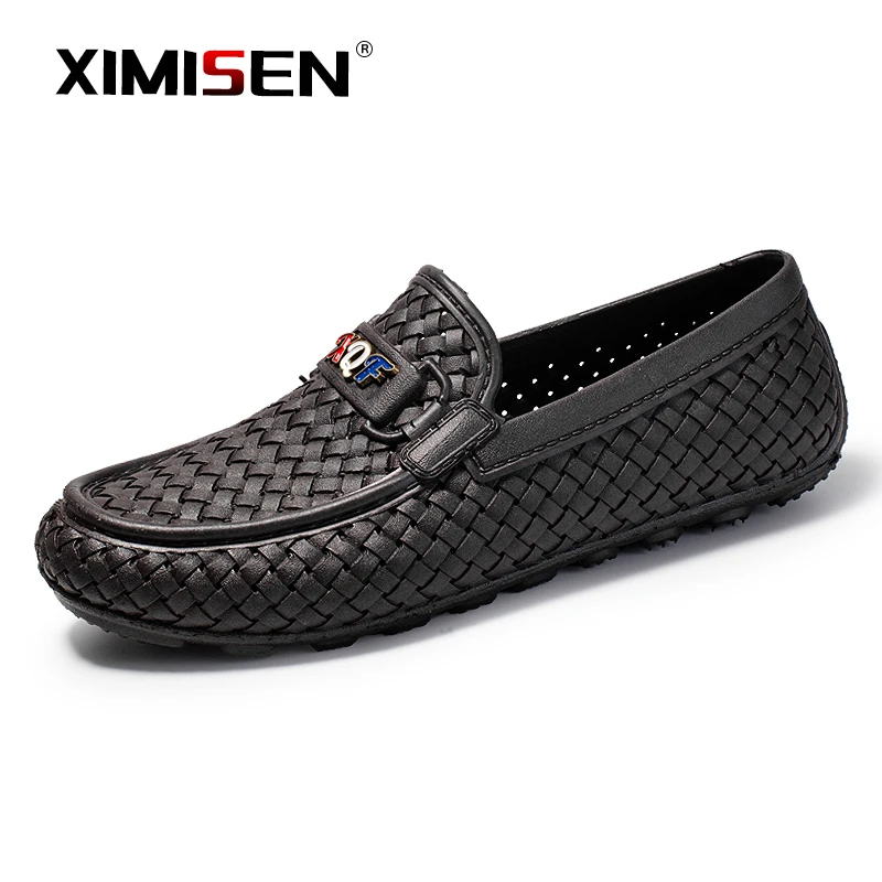 Мужские повседневные туфли XIMISEN из искусственной кожи брендовые слипоны 2020
