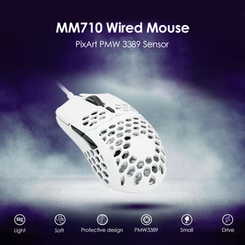 

Cooler Master MM710 Gaming Mouse 7 Gear 16000 DPI Honeycomb Shell USB Wired Mice Desktop PC Computer Care Supplies Parts