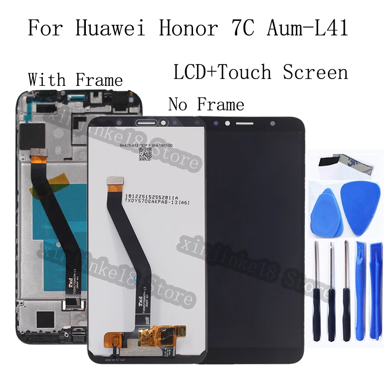 

5.7"brand new LCD For Huawei Honor 7C Aum-L41 LCD Display touch screen With Frame digitizer Accessories For Honor 7C LCD Display