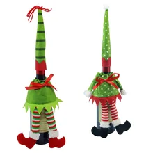 Крышка бутылки вина набор Рождественская сумка эльфа Рождественский стол украшение крышка для бутылки с красным вином шампанское вино крышка сумки