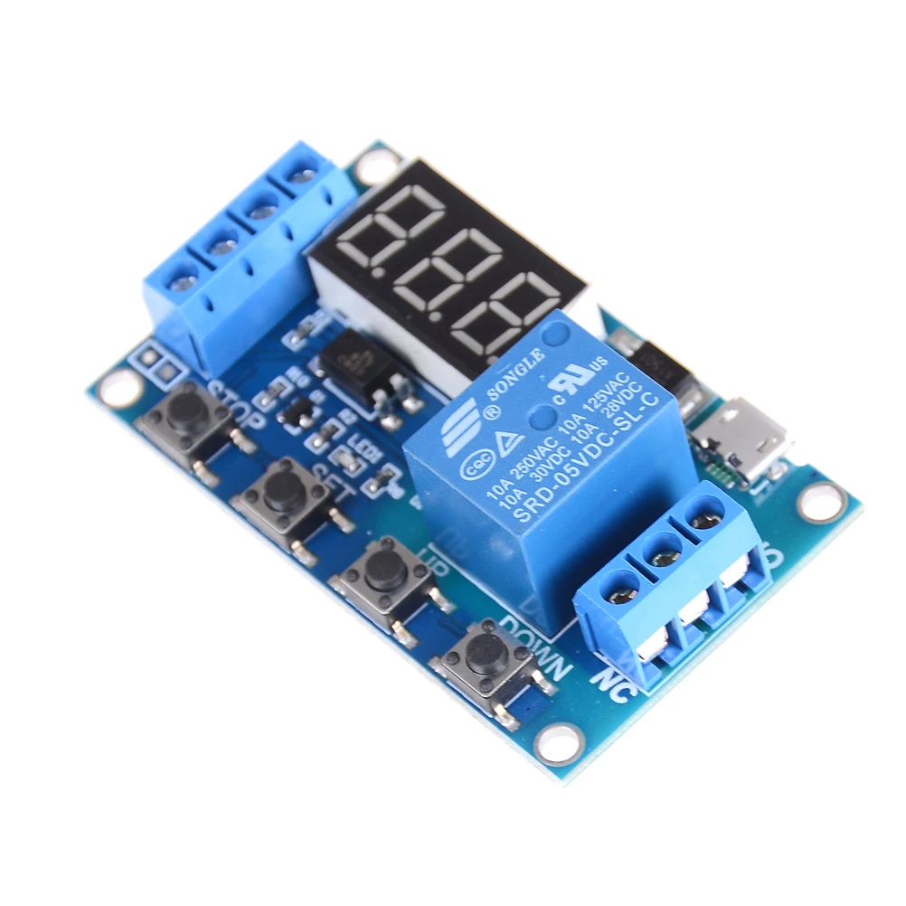 

Digital LED Display Time Delay Relay Module Board DC Control Programmable Timer Switch Trigger PLC Automation Car Buzzer