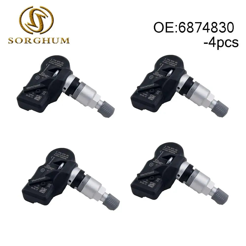 

4pcs 6874830 TPMS Tire Pressure Monitor Sensor Fits for BMW ROOLS ROYCE