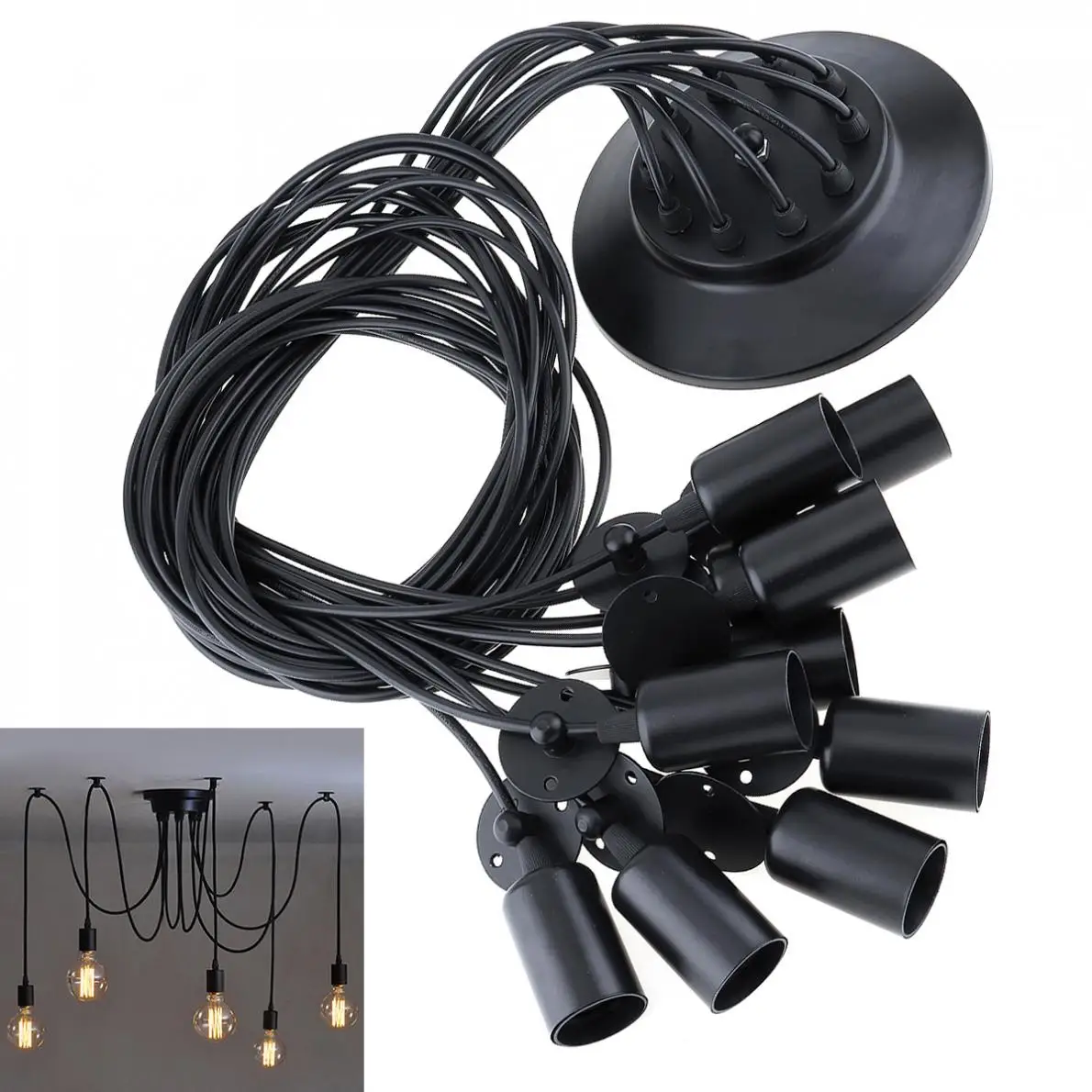 

10 Heads Heavenly Female Chandelier Indoor Lighting Soft Light Lamp with Suction Cup 2 Meter Cable for Home Lighting Decoration