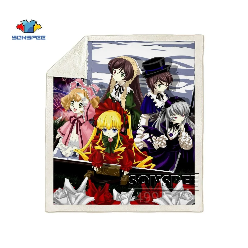 SONSPEE Rozen Maiden аниме Харадзюку для детей и взрослых, 3d принт, одеяло, теплый диван, Стёганое одеяло, покрывало для путешествий, постельные принадлежности, Фабричный магазин B130