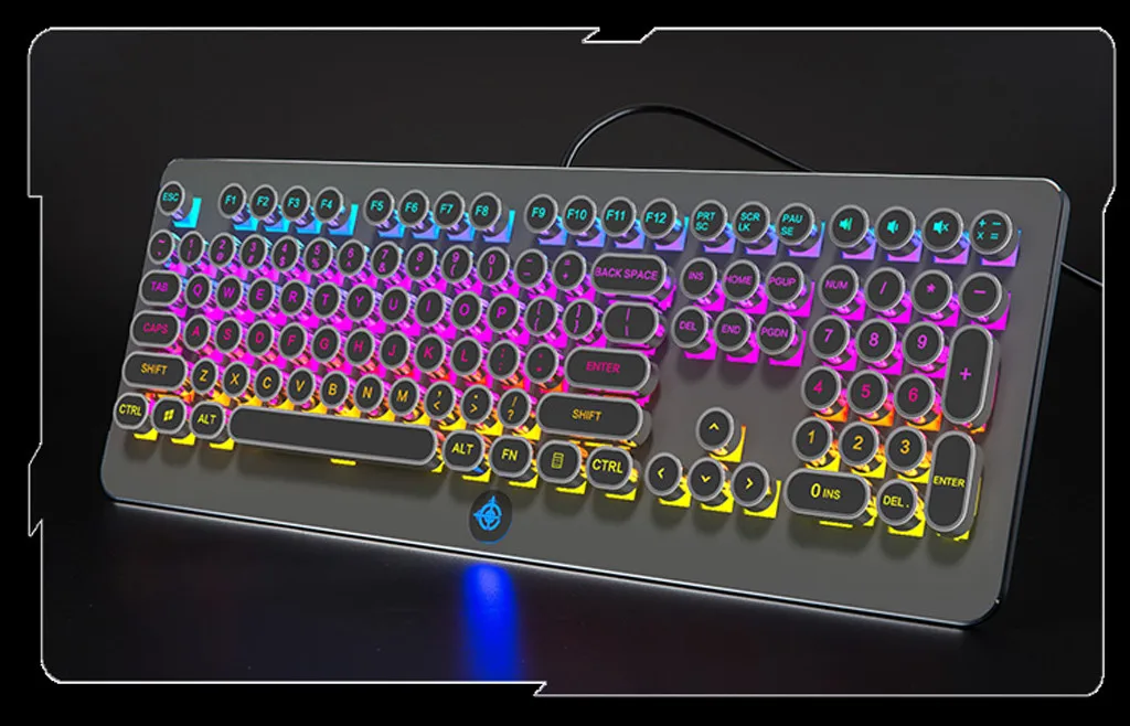 Gameing Keycap Ретро СТИМ панк механическая клавиатура 108 клавиш RGB с подсветкой Пылезащитная фиксированная клавиатура Axis полный ключ без коллизии