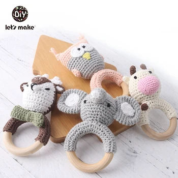 

Let's Make Baby Rattle Crochet Pattern Elephant 1pc With Bell Baby Toys Early Educational Teething Rattle Amigurumi Kids Toys