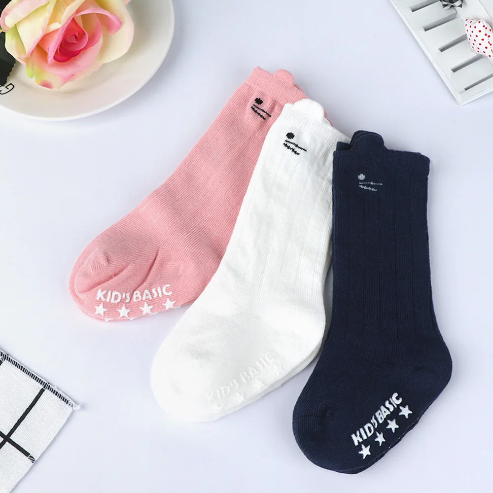 1 пара Детские носки хлопковые Гольфы Нескользящие длинные гетры унисекс, детский, для маленьких девочек носки для мальчиков Состав