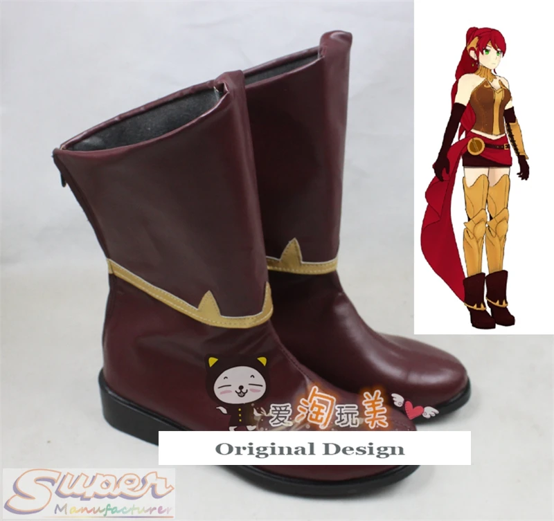 Коричневый RWBY RUBY Rose Adam Nora Blake nepolitan Neptune изумрудная Роза группа персонажей аниме костюм для косплея обувь сапоги - Цвет: Коричневый
