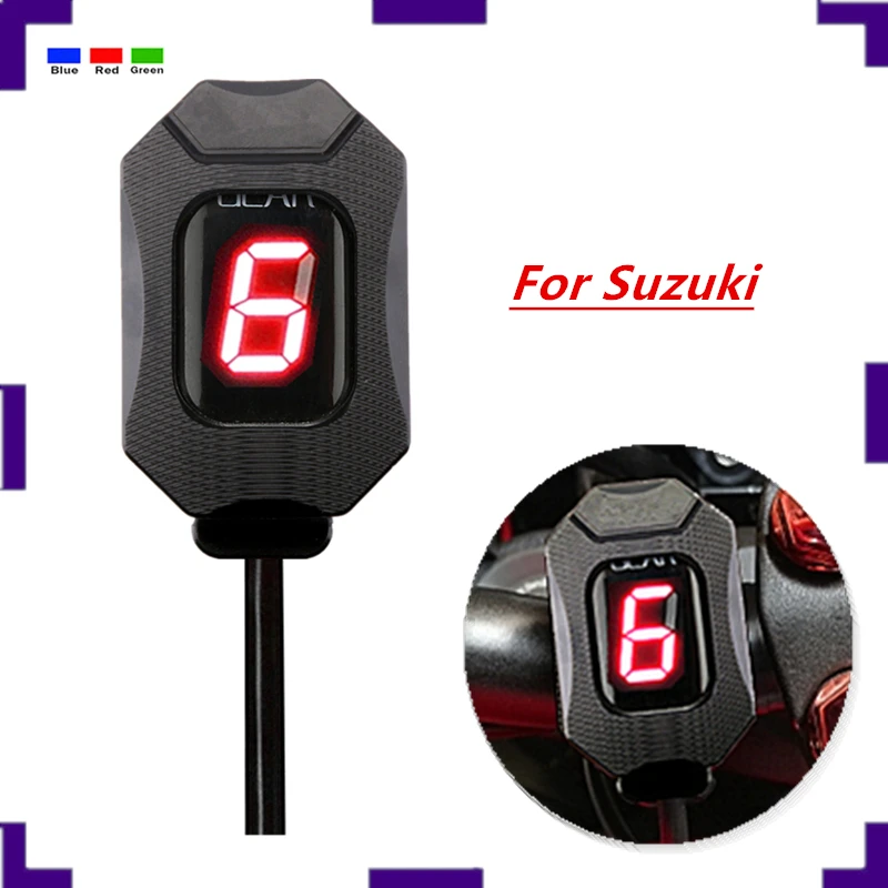 Smoku motor Universal Waterproof Shift Light Speed Display ECU Plug Mount Gear Indicator for Suzuki 