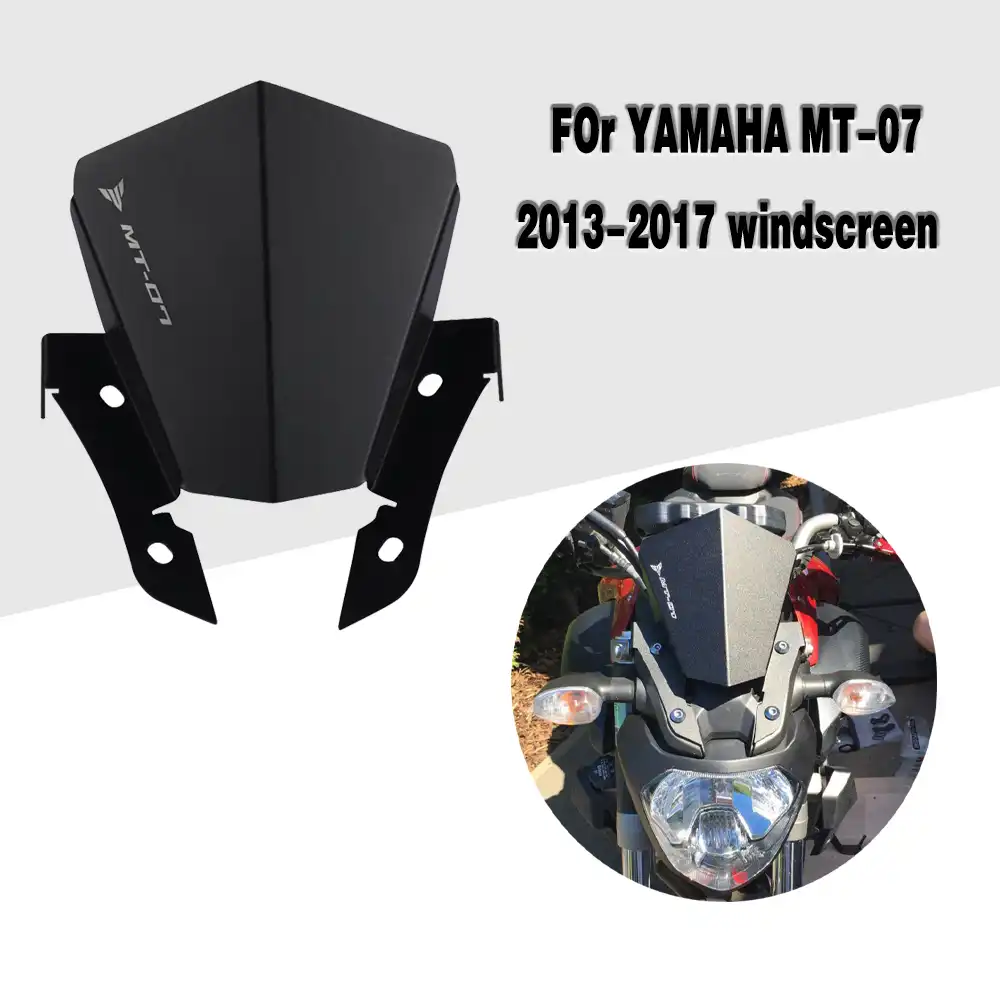 オートバイ風防ヤマハmt07 Mt 07 Fz 07 13 17 18 バイク風偏向器ウインドスクリーンアルミ フロントガラス ウィンドディフレクター Aliexpress