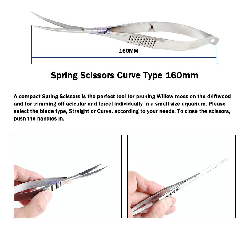 Viv Ada Quality Stainless Steel Scissors Tweezers Spring Straight Curve Wave Style For Aquatic Aquarium Water Plant Decorations Cleaning Tools Aliexpress
