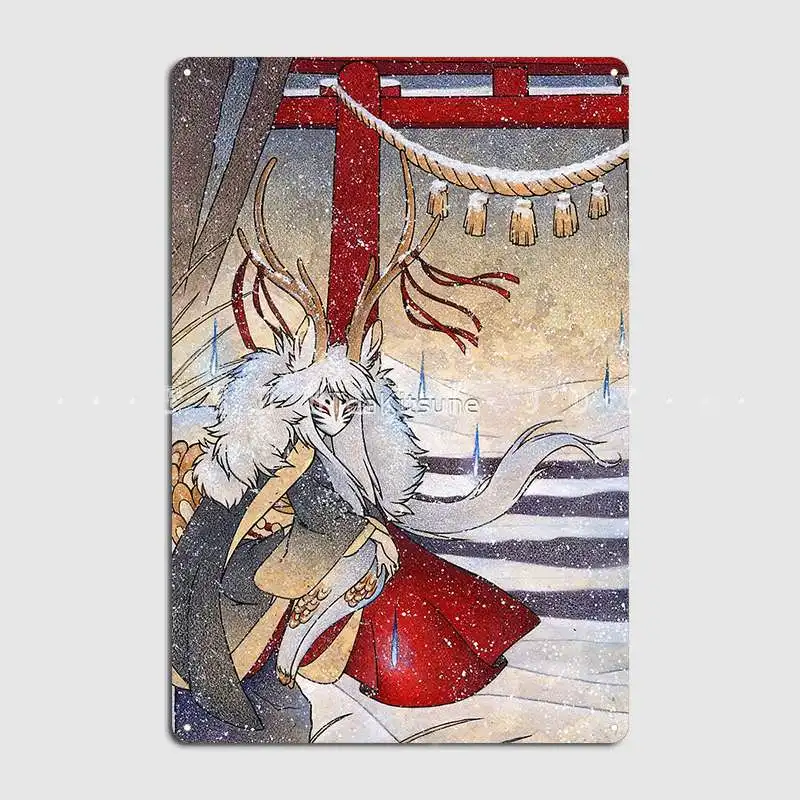 The Summit Gate Kirin Yokai Teakitsune Targa In Metallo Poster Club Party Club Bar Retro Murale Pittura Tin Sign Poster