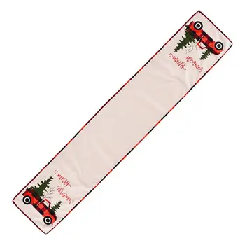

Christmas Table Runners Merry Xmas Tree Car Decorations Tablecloth Placemat Home
