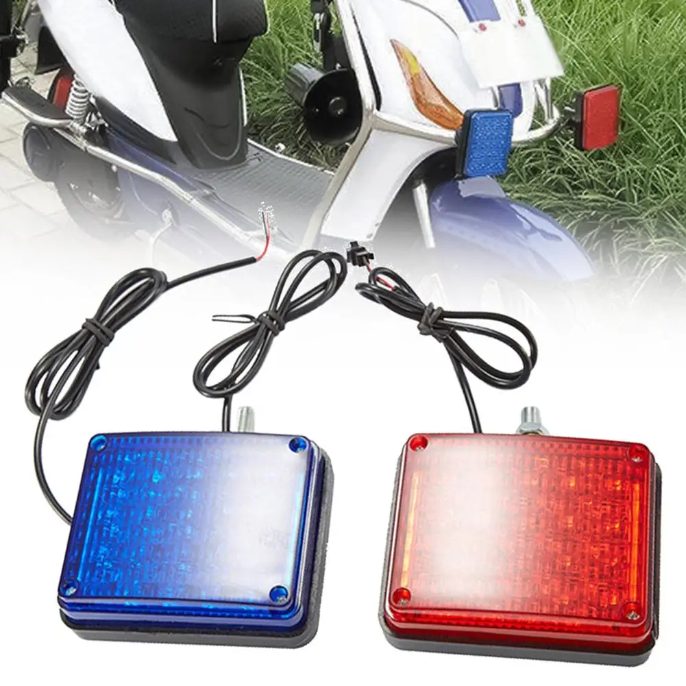 

2Pcs LED motorcycle strobe lights Led flashing patrol red blue led police lights flash fog lamp Car truck warning light Emergenc