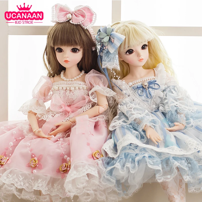 1/3 BJD Dolls 60CM 18 Ball Joints Doll With Full Outfits Clothes Shoes Wig Makeup Toys For Girls Collection Best Birthday Gifts