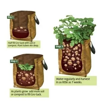 

Potato Grow Planter Bags Gardening Plant Containers Bag Hanging Garden Open Style Planting Bag Patio Lawn Garden Accessories