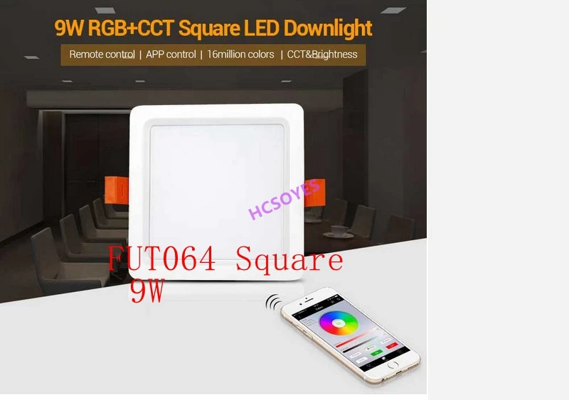 Milight FUT064 установленный заподлицо 9 Вт/FUT062 9 Вт RGB+ CCT светодиодный светильник светодиодный потолочный светильник регулировки угла светового луча 16 миллионов удаленное управление приложениями