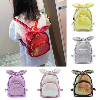 

Children Backpacks Girl Boy Backpack Toddler Kids Casual Cute Rabbit Bling Butterfly Knot Backpacks sac a dos #ew