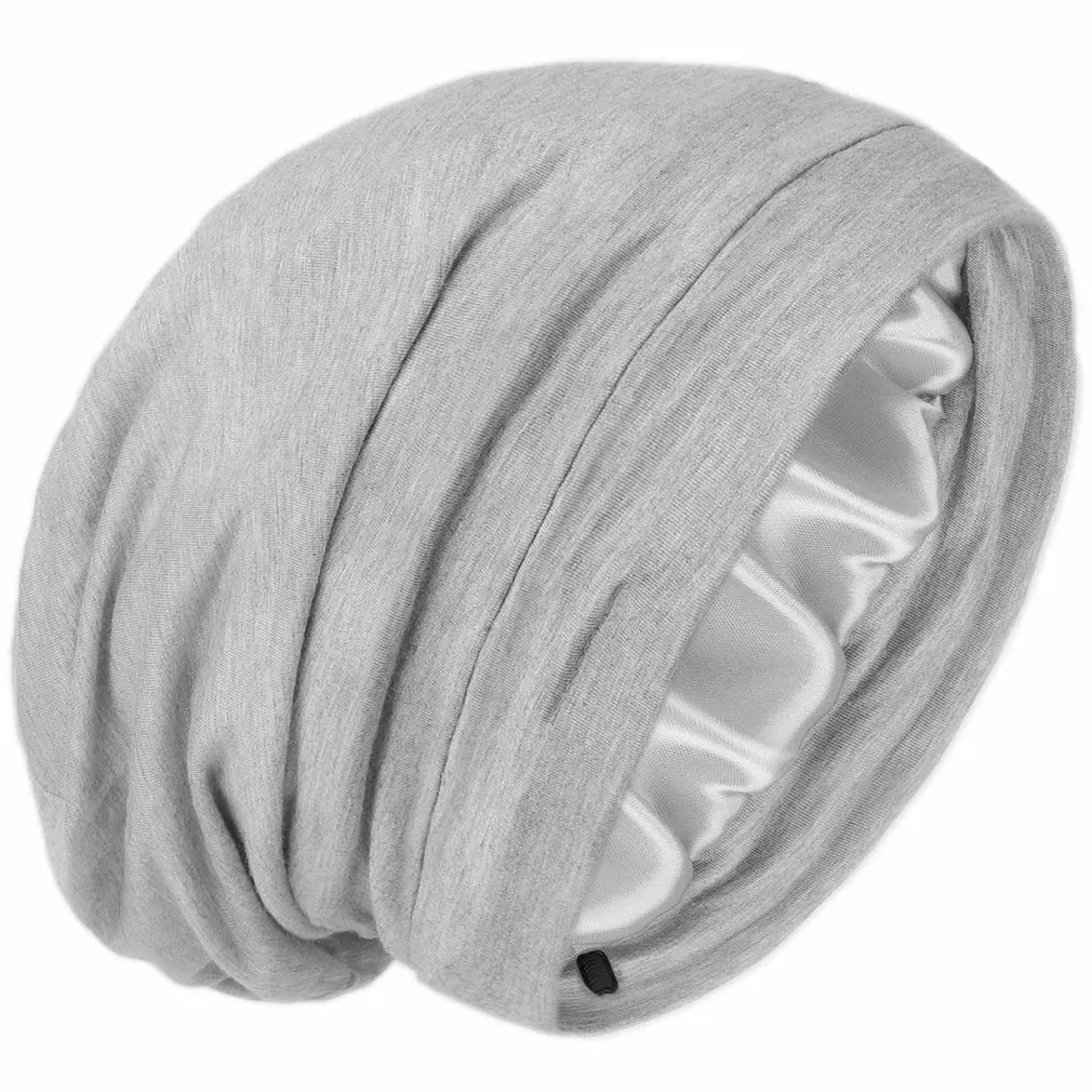 

Satin Silk Lining Hairdressing Sleep Breathable Cap Lazy Wind Hair Protection Patient Adjustable Care Cap