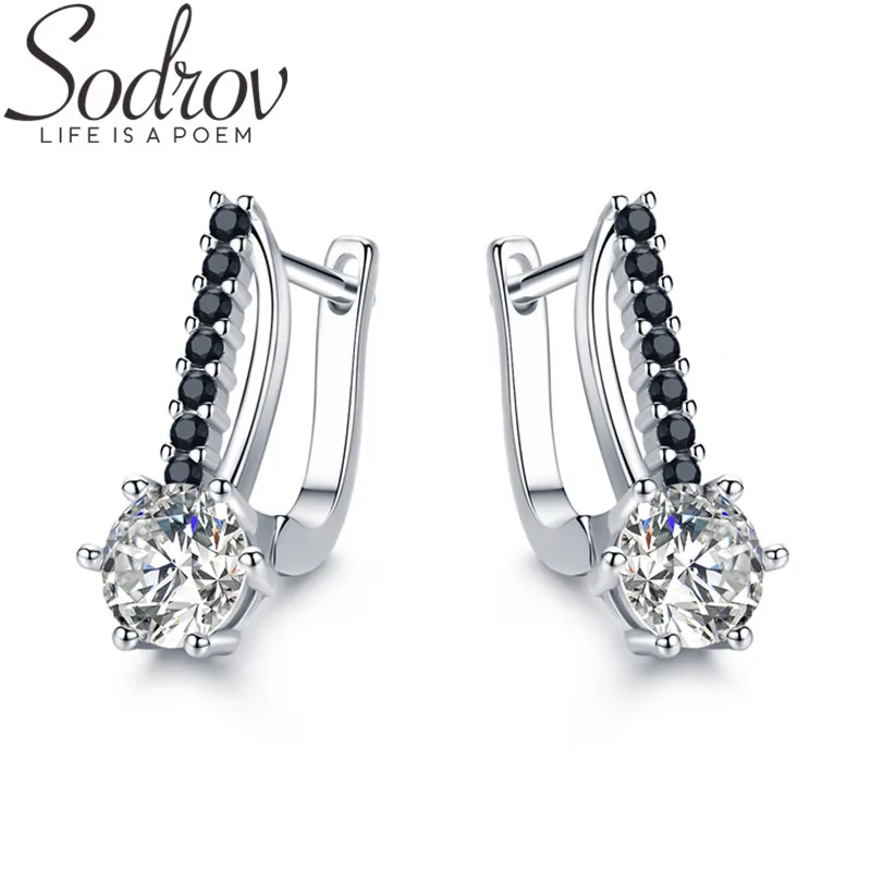 SODROV Cute 925 пробы Silver серьги кольца ювелирные изделия для женщин Boucle D'oreille Femme Bijoux