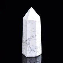 Натуральный белый бирюзовый точечный Кристалл целебный энергетический камень натуральный кварц домашний декор рейки полированные поделки 40-60 мм камень 1 шт