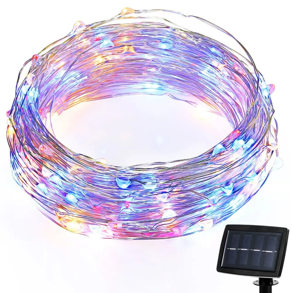 

10M 100LEDs 20M 200LEDs LED Solar Powered String Lights 2 Modes Steady On / Flash Copper Wire Waterproof LED String Light NEW