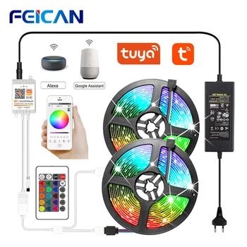 

LED Strip Light Tuya Smart APP Control RGB Tape 12V SMD 5050 2835 5M 10M 15M Works with Alexa and Google Home