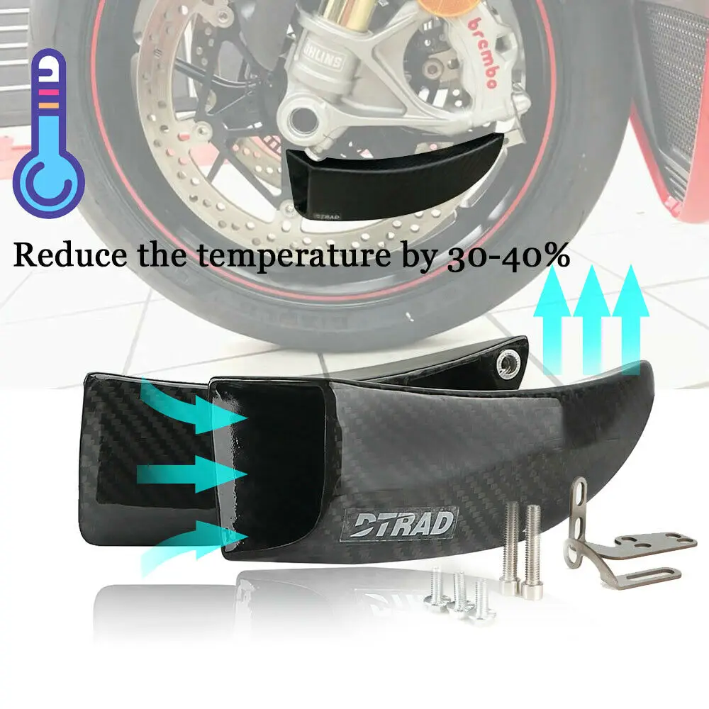 

Motorcycle Carbon Fiber Brake Caliper Cooling Cooler Air Ducts Channel System For DUCATI Hypermotard 939 SP 2016-2018