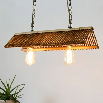 

New Chinese long chandelier Zen tea room lamp creative retro bamboo lamp bar table lamp ZP4221041