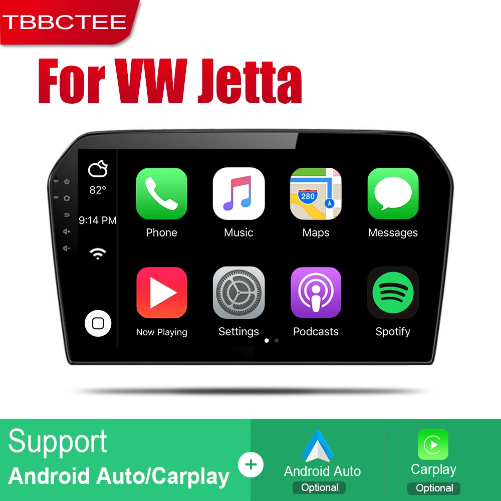 Android 2 Din Авто радио для Volkswagen VW Jetta 2013 автомобильный мультимедийный плеер gps навигация wifi BT
