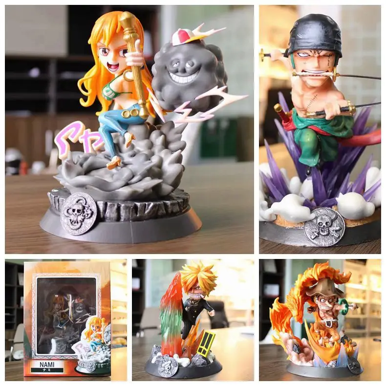 

One Piece PT Robin Nami Sauron Sanji ma xiu Wind Leg Black SOAP Boxed Garage Kit