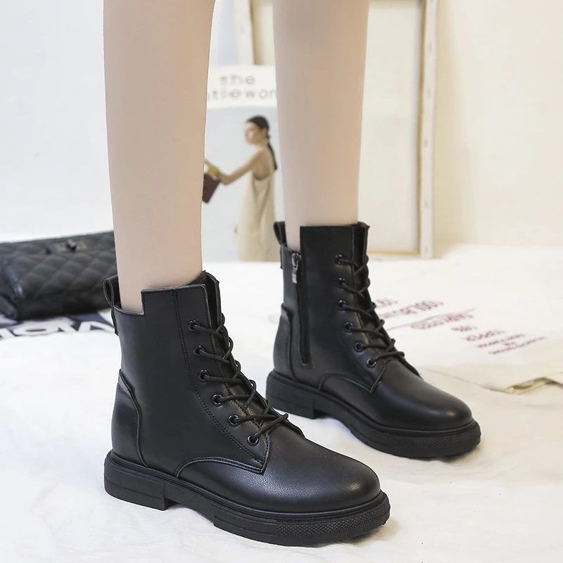 Botas tobilleras De punta redonda para Mujer, cómodos De plataforma para la nieve, mantiene el calor, Invierno - AliExpress