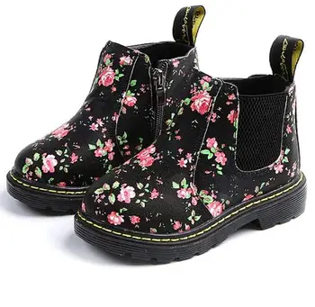 

Fashion Printing Children Shoes Girls Boots PU Leather Cute Baby Boots Ankle Kids Girl Martin Shoes Size 21-36 Running Shoes