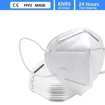 

50PCS Reusable KN95 FFP2 Mask Valved Face Mask Respirator kn95 ffp2 ffp3 Face Mask Protection Anti-dust Mask Face Protective