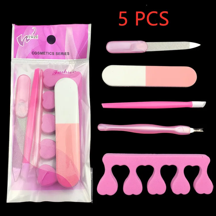 Маникюрный набор из 5 Наборы для ногтей полированные полоски из пяти частей Подарочный набор полированные ногти