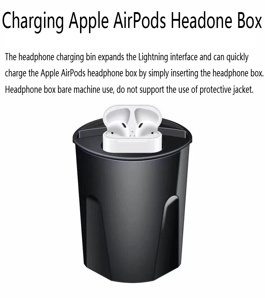 JKING 10W автомобильное беспроводное зарядное устройство чашка с USB выходом для iPhone SAMSUNG Galaxy S10/S9/S8/S7/Note10/Note8 edge для Airpods 2