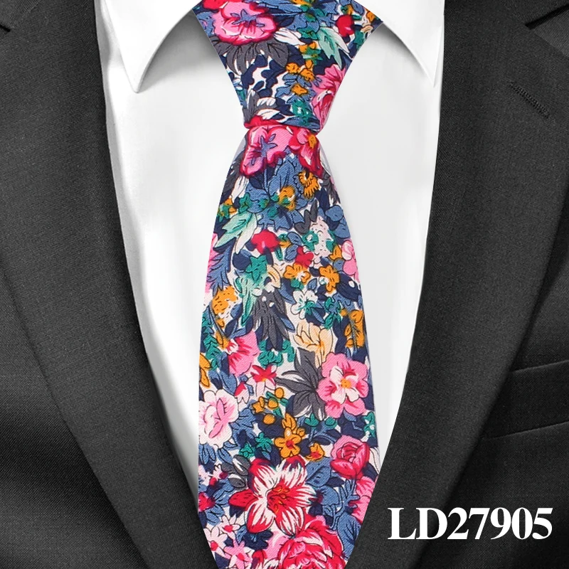 Винтажные Цветочные хлопковые галстуки для мужчин, обтягивающие Свадебные Мужские галстуки, тонкие галстуки, деловой шейный галстук, Модный повседневный галстук с принтом