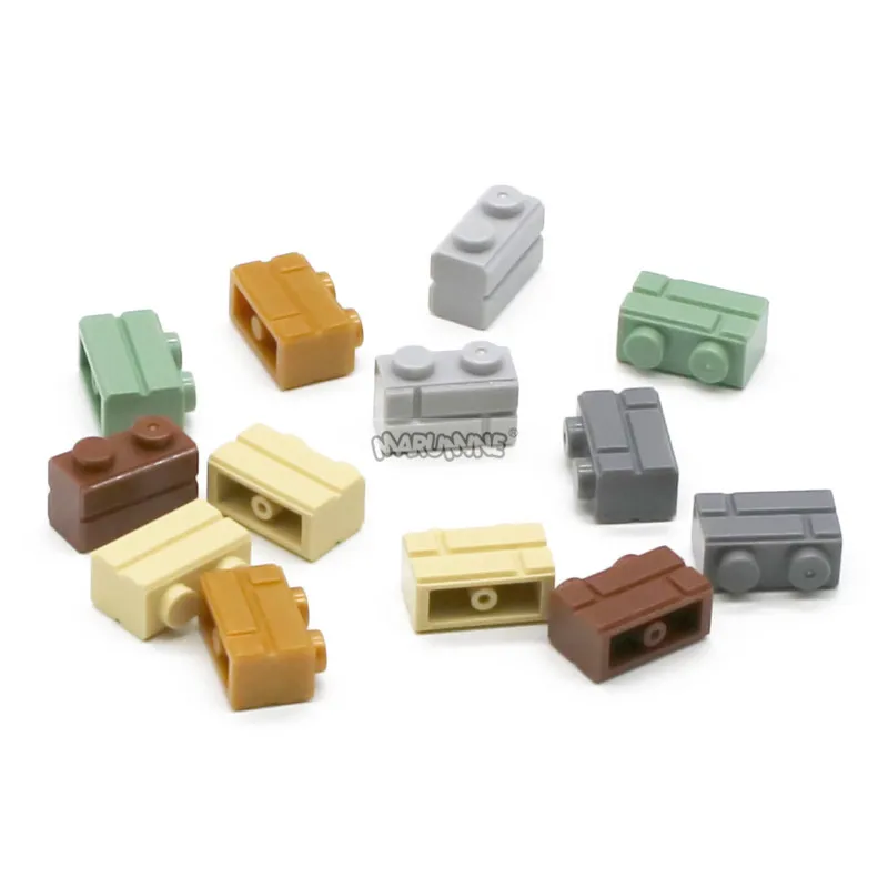 Строительные блоки MARUMINE 2021 аксессуары кубик в горошек 1x2 98283 кубики MOC детали дома
