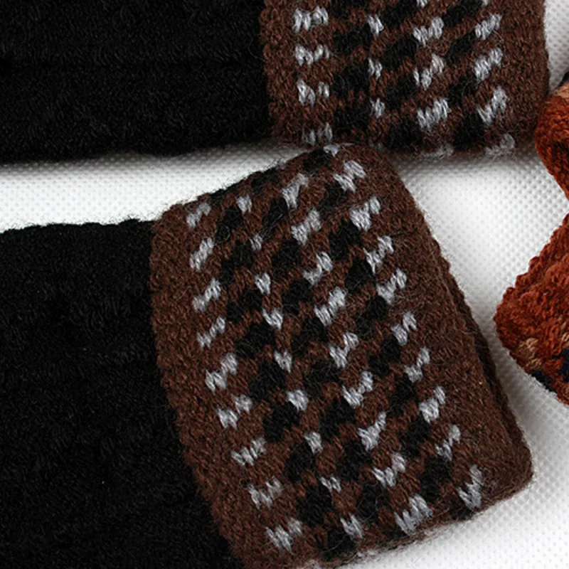 Зимние перчатки мужские вязаные с сенсорным экраном толстые теплые мужские s Высокое качество варежки мужские горячая Распродажа перчатка в стиле пэчворк простой шик