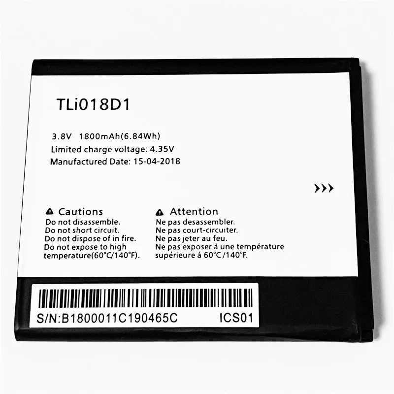 3 8 V 1800mAh TLi018D1 для Alcatel One Touch Pixi 5 0 3G 5015X 5015D 5015E 5015A TLi018D2 аккумулятор|batteries batteries|battery for