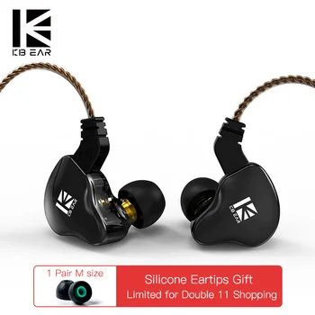 

KBEAR KS2 1BA+1DD In Ear Earphones HIFI DJ Monitor Earbuds Running sport Headset with 2Pin 0.78mm Connector KBEAR Diamond TRI I3
