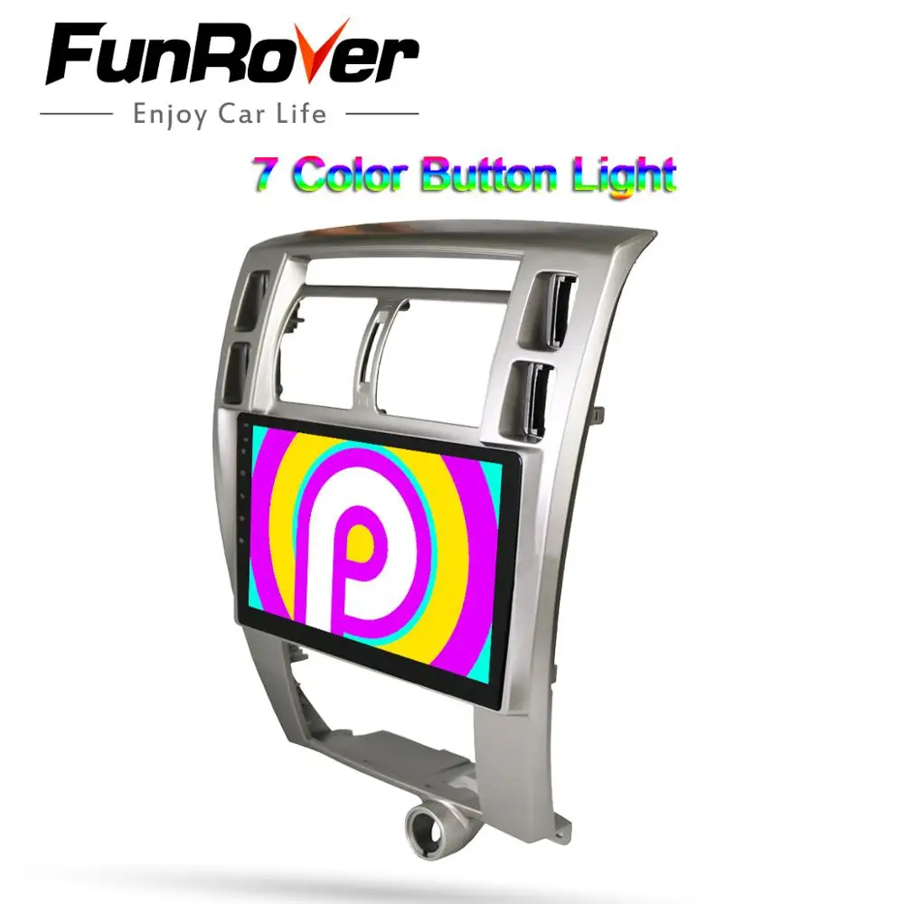FUNROVER 2.5D ips Android 9,0 автомобильный Радио мультимедиа авторадио плеер навигация gps для hyundai Tucso 2006- 2 din DSP без dvd