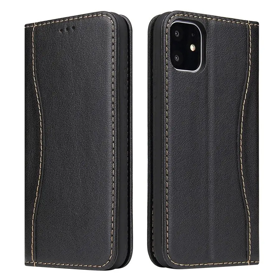 Premium 100% Genuine Leather Flip Cover Case with Card Slot - Top Quality Fashion Brand