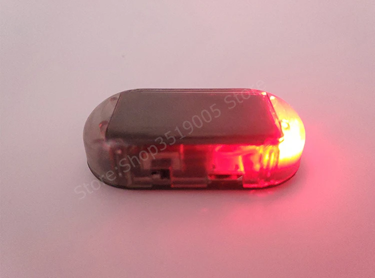 Автомобильный светодиодный светильник на солнечной энергии, имитирующий сигнализацию, наклейки для Mercedes Benz E classe W201 W211 W212 W212 W213 CLS W218, аксессуары - Название цвета: red