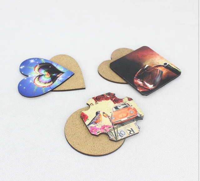 12 Pcs Sublimation Square Coaster Blanks Bulk MDF Blanks Hardboard Cork