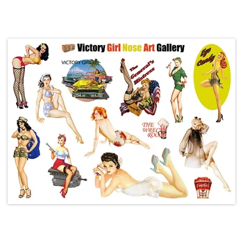 

14x Sticker Vintage Sexy Girl A4 Size Phone iPad Tablet Laptop Luggage Skateboard Bicycle Motorcycle Auto Car Styling Decal