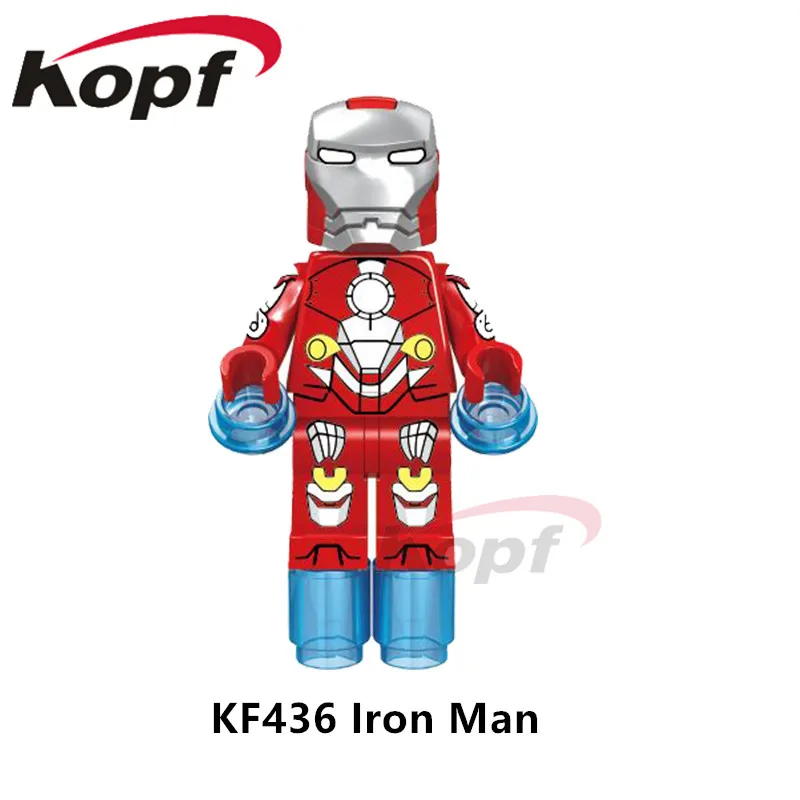 20Pcs Wholesales Building Blocks Super Heroes Iron Man Mark 46 85 39 50 30 Rescuer Action Figures Toys Gift For Children KF1179 - Цвет: KF436 20Pcs No Box