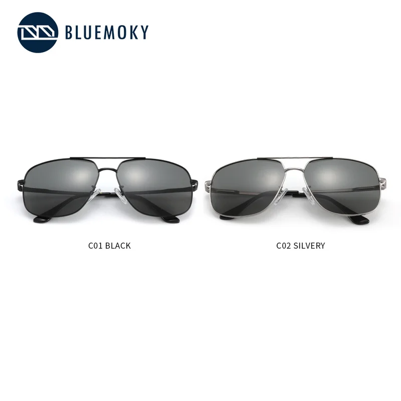 Мужские солнцезащитные очки BLUEMOKY, поляризационные, UV 400, пилот, новинка, мужские, крутые, для вождения, солнцезащитные очки, мужские, модные, очки, аксессуары 2932