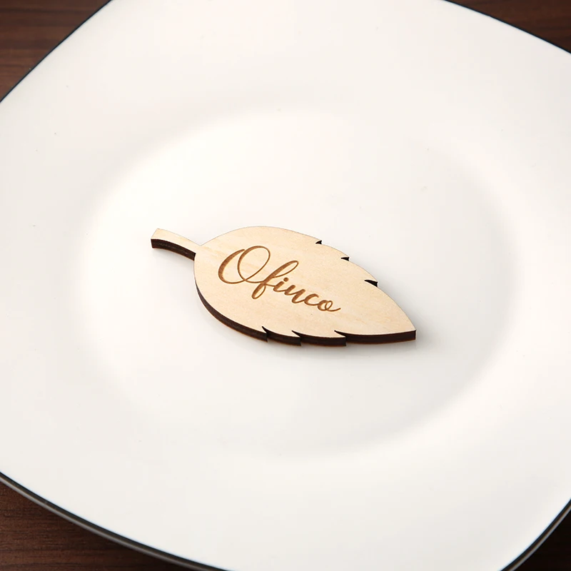 Wedding Place Cards Wood Laser cut guest names Place setting tags Personalized wood signs Table wedding plate name place cards